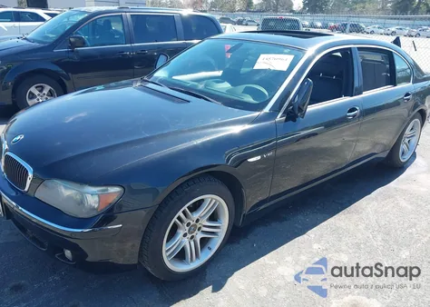 2007 BMW 760Li из США, поврежденный, VIN WBAHN03587DD98749